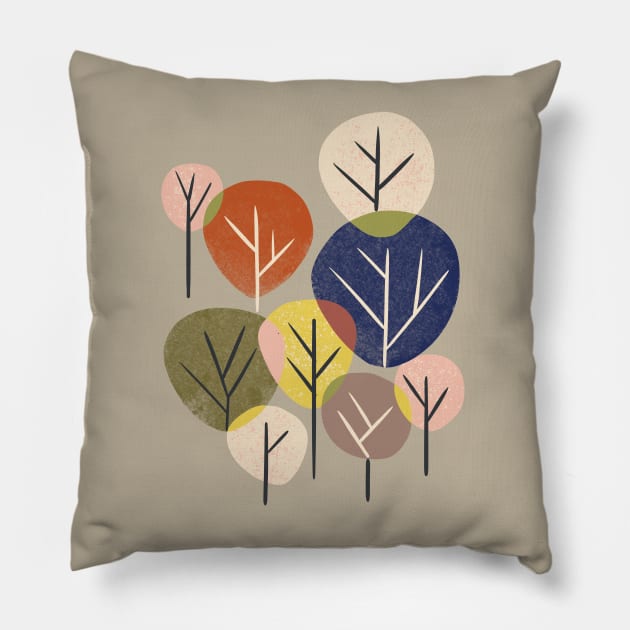 Multicolor Grove Pillow by Renea L Thull