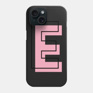 E Letter Initial Phone Case