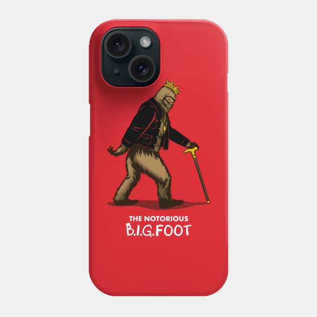 Bigfoot Sasquatch Notorious Rapper Music Funny Parody Phone Case by BoggsNicolas