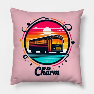 School Bus Charm Pillow