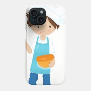 Baking, Baker, Pastry Chef, Cute Boy, Brown Hair Phone Case