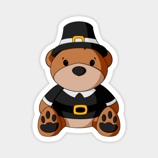 Boy Pilgrim Teddy Bear Magnet