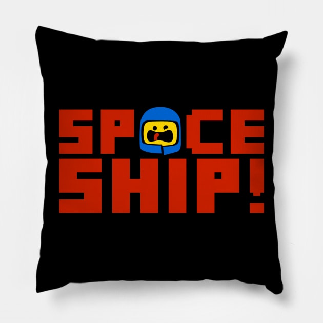 SPACESHIP! Pillow by demonigote