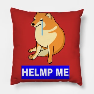 cheems cry'n meme doge Pillow