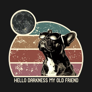 Helllo Darkness My Old Friend Total Solar Eclipse Retro T-Shirt