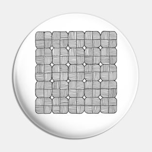 Black Squares Mosaic Pin