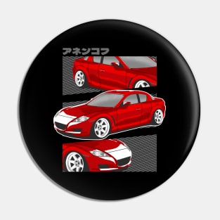 Red Mazda RX-8 Rotary Pin