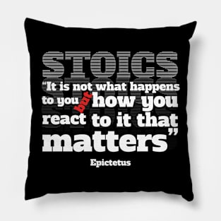 Stoic quote by Epictetus Pillow