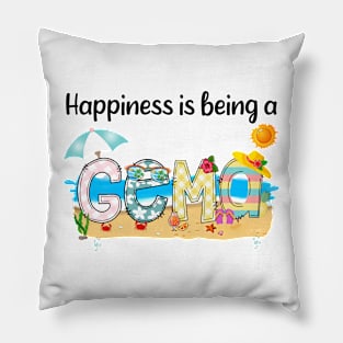 Happiness Is Being A Gema Summer Beach Happy Mother's Day T-Shirt Pillow