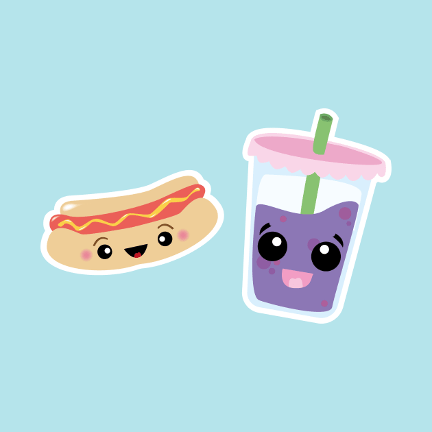 Hot Dog & Boba Bubble Tea by nuggetstump