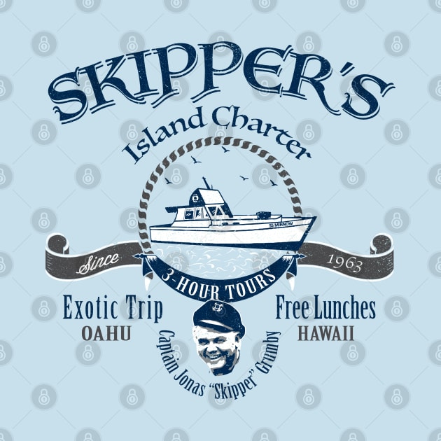 Skipper's Island Charter 3 Hour Tour Lts by Alema Art