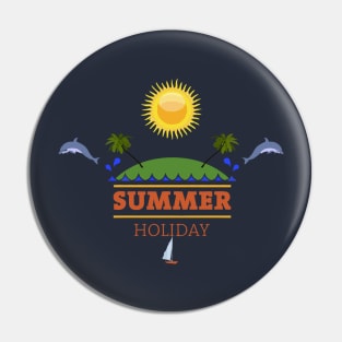 Vacation to the summer beach Pin