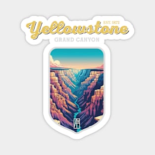 USA - NATIONAL PARK - YELLOWSTONE Grand Canyon of the Yellowstone - 3 Magnet