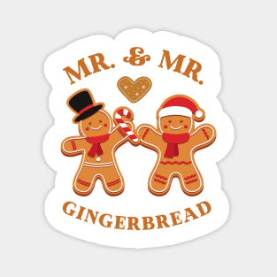 Mr & Mr Gingerbread Christmas Gift Magnet