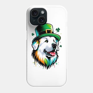 Great Pyrenees Enjoys Saint Patrick's Day Fest Phone Case