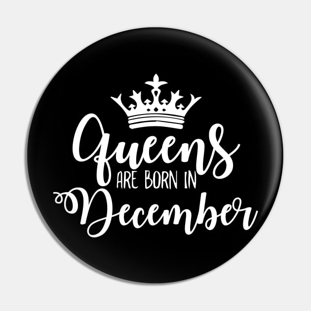 Queens are born in December Luxury stylish birthday gift Pin by Asiadesign