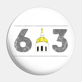 603 Area Code Capitol Region Vintage Pin