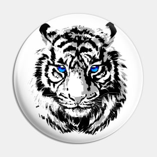 Vintage Tiger - Retro Tiger - White Tiger Pin