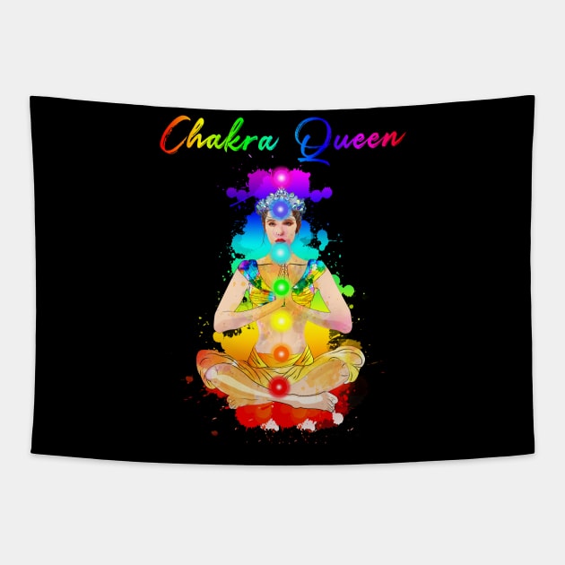 Chakra Queen Reiki Zen Meditation Spiritual Tapestry by Chakra Shine