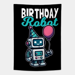 Cute Birthday Robot Tapestry