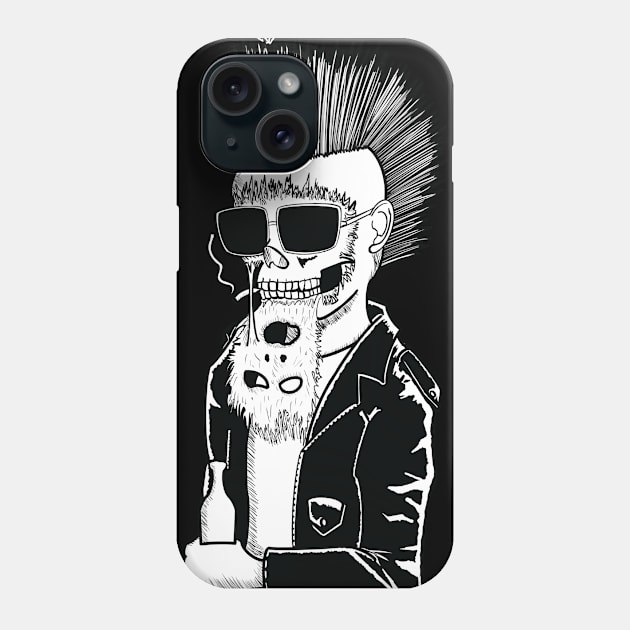 Party Your Face Off Punk Skull Phone Case by DemBoysTees