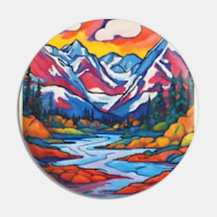 fauvism art of Alaska usa 3 Pin