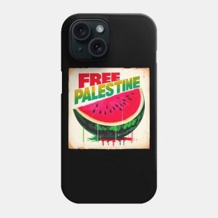 Retro Free Palestine Watermelon Phone Case