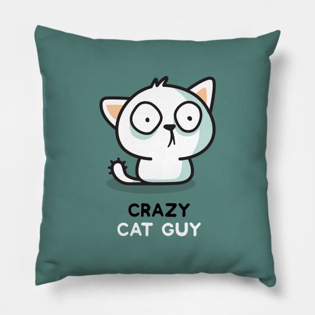 Crazy Cat Guy - Cat Pillow by blushingcrow