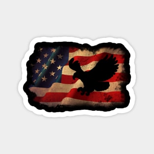 Patriotic Eagle 4th of July USA American Flag Magnet