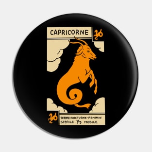 Capricorn Tarot Card - Muchery Vintage Tarot Deck Pin