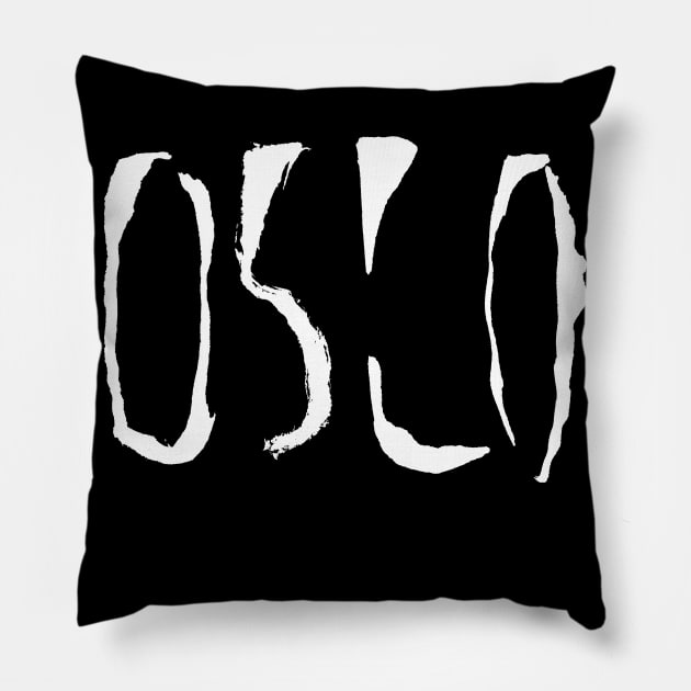 Oslo (Capital of Norway) Writing Calligraphy Pillow by Nikokosmos