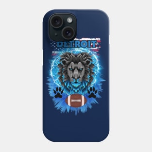 Football Detroit motor kitty Loins USA pride Phone Case