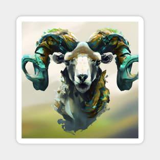 Painted Ram Magnet
