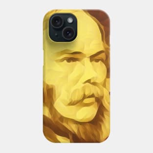 George Henry Lewes Golden Portrait | George Henry Lewes Artwork 9 Phone Case