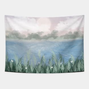 Green Painted Wilderness Tapestry