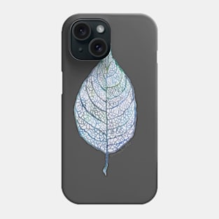 Leaf from a tree with veins, watercolor Phone Case