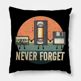 Cassette Never forget Vintage Pillow