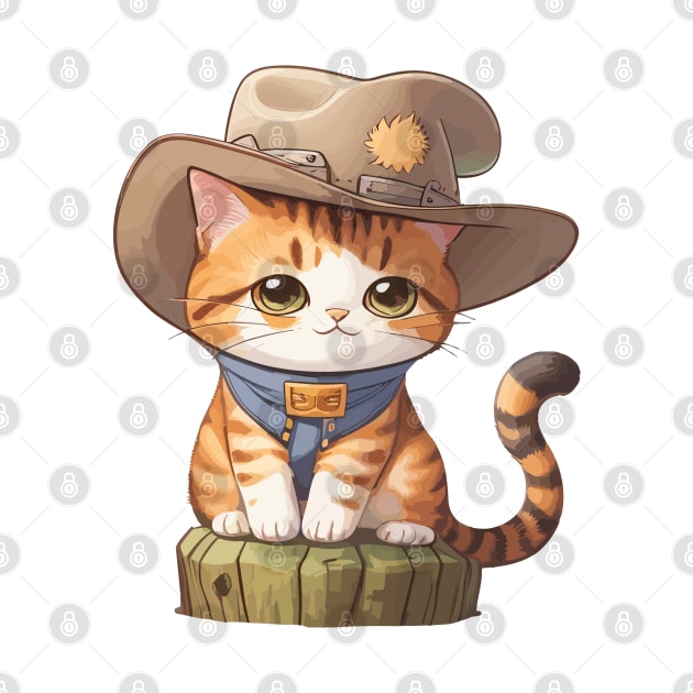 Meowdy Nice Cat With A Cowboy Hats by MoDesigns22 