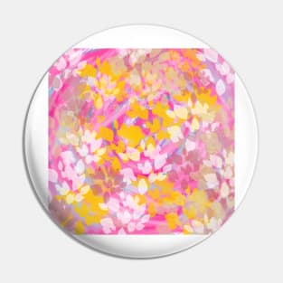 Spring Flowers and pink swirls Pin