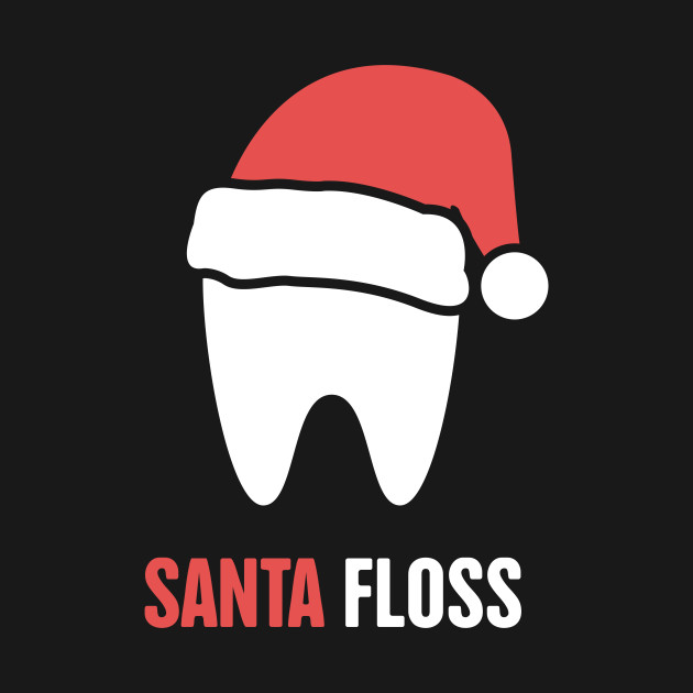 santa floss cute christmas dentist design dentist t shirt christmas dentist