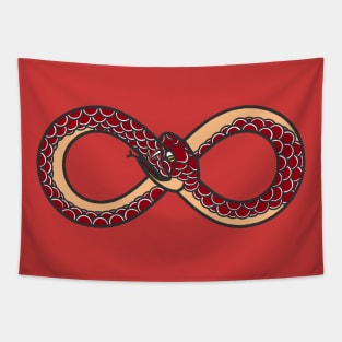 Red Ouroboros Tapestry