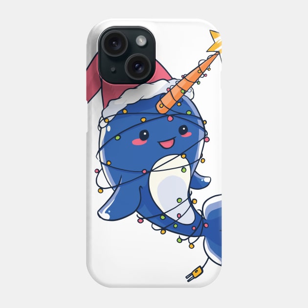 Christmas Narwhale Phone Case by Babyborn