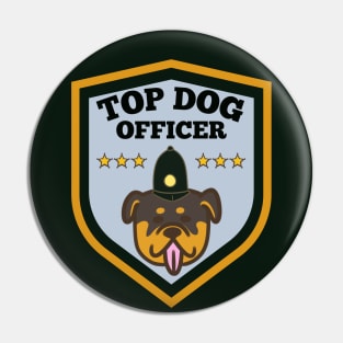 Top Dog Officer Police K9 Logo Illustration Pin