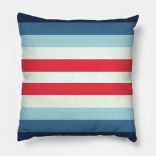 Red and White Line Pattern Pillow