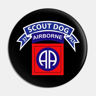 37th Scout Dog Platoon - 82nd Airborne Div Pin