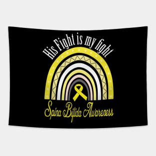 His fight is my fight spina bifida awareness gift Tapestry