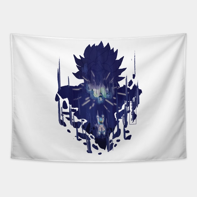 Against Gogeta's Explosive Wave:Dragon Ball Super: Broly Tapestry by Vertei