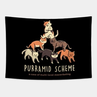 Purramid Scheme - Funny Cute Cat Gift Tapestry