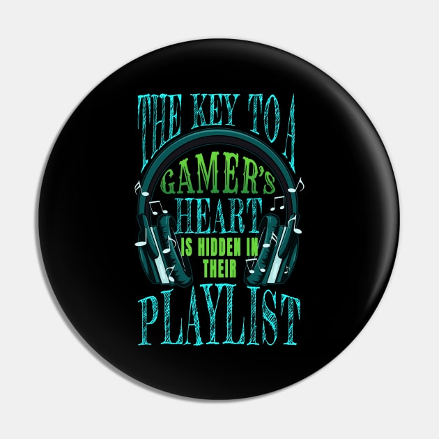 Gamer Heart Music Pin by jeric020290