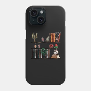 Autumn Halloween Bookshelf Phone Case